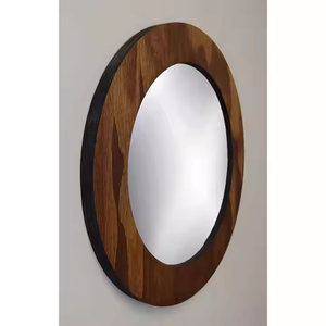 Modern Photo <b>Mirror</b> Design Export Quality <b>Round</b> Wall <b>Mirror</b> with High Quality <b>Wooden</b> <b>Frame</b> by Azora Industries - Product Image 1