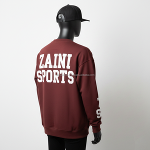 Sudadera de Hombre, 320GSM, Mezcla de Algodón Suave, Color Granate, Logotipo Personalizado Bordado, Parche en el Pecho, Estilo Deportivo, Sudadera Básica - Product Image 5