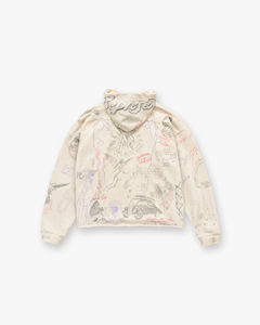 Hombres de alta calidad 100% algodón de gran tamaño Drop Shoulder Hoodies Sun Faded Rhinestone forrado ácido lavado 3D patrón invierno - Product Image 6