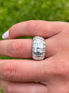 Igi แหวนสเตอร์ลิงชุบเงิน925ได้รับการรับรองจาก IGI เครื่องประดับสแตนเลสสตีลแฟชั่นสำหรับผู้ชายและผู้หญิงสำหรับงานเลี้ยง - Product Image 4