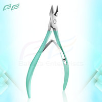 Bahasa Pro Green Pince à cuticules pour salon professionnel Pince à ongles en acier inoxydable Outil de manucure et de pédicure Tondeuse à cuticules