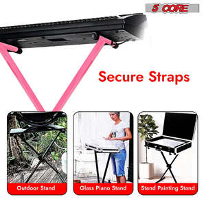 5 Core Keyboard <b>Stand</b> X Shape Height Adjustable Foldable Portable Key Board DJ <b>Controller</b> <b>Stands</b> - Product Image 6