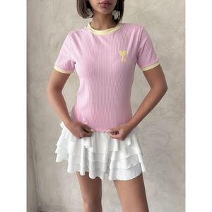 Camiseta Rosa y Amarilla Bordada para Mujer - Product Image 2