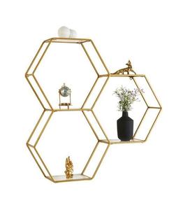 Reliable Manufacturer Wooden Iron Gold Plated Wall <b>Shelf</b> Handmade Rustic Industrial <b>Storage</b> Display For Home Interior Decor - Product Image 6