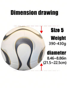 Balón de fútbol de PVC con logotipo impreso de alta calidad, Material de PU personalizado para entrenamiento deportivo al aire libre, uso promocional - Product Image 4