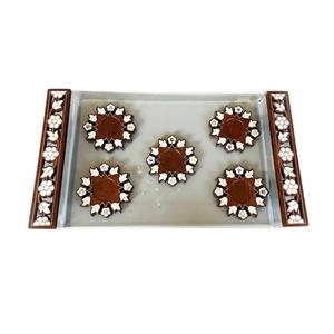 Bandejas para servir artesanías de la mejor calidad, posavasos con incrustaciones de hueso de calidad para hoteles y restaurantes, utensilios de cocina - Product Image 1