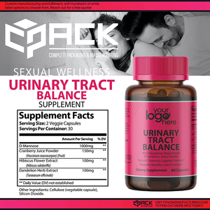 Suplemento Dietético de D-Manosa para el Equilibrio del Tracto Urinario, Fabricado en EE. UU., Mejor Vendido, OEM/ODM, One Solution LLC, 60 Cápsulas para Adultos - Product Image 3