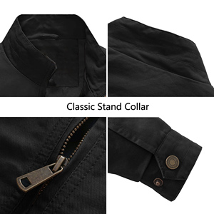 เสื้อแจ็คเก็ตผู้ชายคุณภาพสูง ผ้าแคนวาส ซิปเต็มตัว ระบายอากาศได้ดี รับสกรีนโลโก้ - Product Image 4