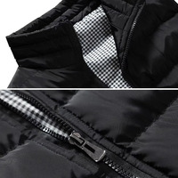 Chaleco de hombre, chaqueta de burbuja sin mangas de invierno de fabricante 2025, ropa, chaleco acolchado de plumón con logotipo personalizado para hombre