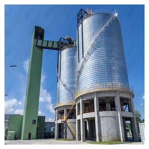 Оцинкованные спиральные стальные силосы для хранения цемента, 100-7000 тонн - Product Image 1