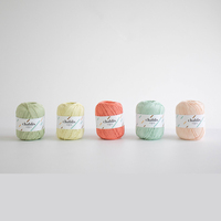 Fil texturé mélangé Yarna Chablis (60g) de Corée du Sud, 100% coton de haute qualité, teint en fil, filé à l'anneau, anti-boulochage, bonne uniformité