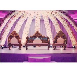 Ensemble de canapé sculpté pour Couple, meubles traditionnels, de couleur or et blanc, idéal pour la scène de mariage - Product Image 1