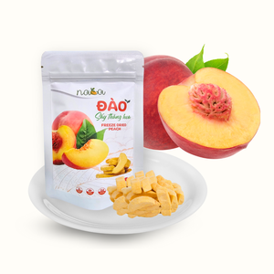 Pêche douce lyophilisée de qualité supérieure-Collation de fruits secs croquants enrichie en fibres FD traitée - Product Image 1