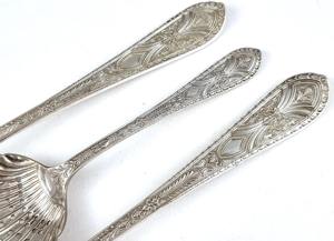 ชุดช้อนหัวออกแบบเสร็จสีเงินหรูหราสำหรับงานเลี้ยงงานแต่งงานห้องครัวที่บ้านใช้เป็นของขวัญจากอินเดีย - Product Image 4