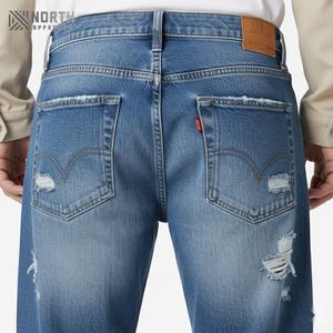 Pantalones Vaqueros de Mezclilla para Hombre, Venta Caliente 2025, Cierre de Botones, Alta Calidad, Corte Recto, Personalizados OEM, Vaqueros Rotos para Hombre - Product Image 5