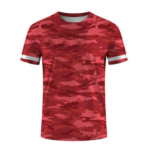 T-shirts en gros pour hommes, 100% polyester, impression par sublimation, transfert thermique, logo personnalisé, uni, respirant, style streetwear - Product Image 1