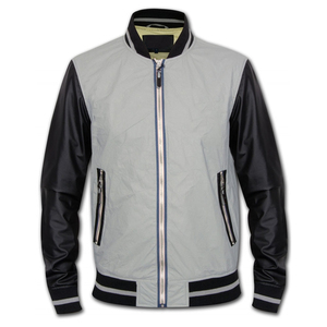 Chaqueta de bombardero universitaria con patrón de bordado de letras para hombre, cortavientos informal ligero para primavera y otoño, chaqueta de béisbol universitaria para hombre - Product Image 1