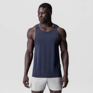 Débardeur en maille décontracté pour homme, performance athlétique, séchage rapide, extensible, écologique, 100% polyester, pour un port quotidien - Product Image 1