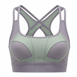 Soutien-gorge de sport pour femme, idéal pour le yoga, la course, la gym, le fitness, avec bretelles réglables, maille respirante sur le devant, séchage rapide, léger - Product Image 1