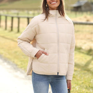 Veste matelassée pour femme, col montant, manteau d'hiver chaud et rembourré, veste élégante et bouffante avec poignets boutonnés - Product Image 3