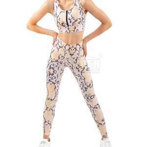 Ensemble de yoga pour femmes sur mesure, dernier modèle avec vêtements décontractés confortables et sans coutures, ensemble de 2 pièces à motifs solides - Product Image 1