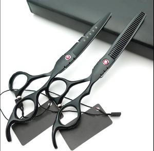 Ensemble de ciseaux de beauté de coiffure industrielle professionnelle Salon coupe de cheveux en acier inoxydable ciseaux amincissants de coiffeur - Product Image 5