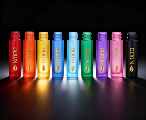 Flacone Roll-on Vuoto per Oli Essenziali, Rosa, Viola, Verde, Blu, Rosso, Tubetto Cosmetico 10ml, Flacone Roll-on in Vetro per Profumi e Prodotti Skincare - Product Image 6