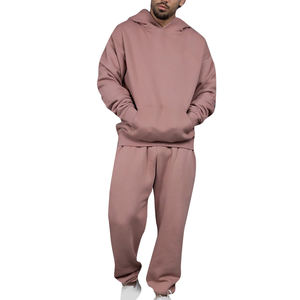 Chándales Ropa deportiva Gimnasio Fitness 100% Algodón Chándales de entrenamiento Unisex Conjunto de dos piezas Traje de jogging Chándal transpirable para hombre - Product Image 3