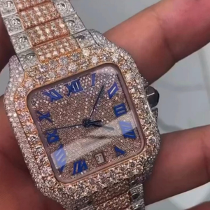 Montre personnalisée tendance pour homme, montre sertie de moissanite, bijoux hip-hop incrustés de diamants - Product Image 2