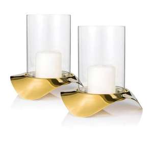 Candelabro votivo de Metal de diseño de lujo Premium, palo curvo a mano de alta calidad para decoraciones navideñas y de boda para el hogar - Product Image 1