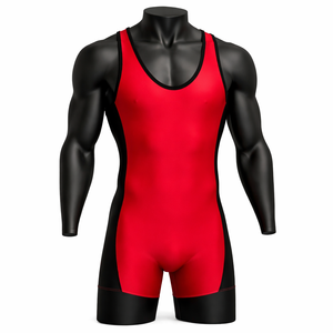 Combinaison de lutte personnalisée de couleur unie, combinaison de compression, séchage rapide, respirante, extensible, OEM, étiquette privée, vente en gros - Product Image 1