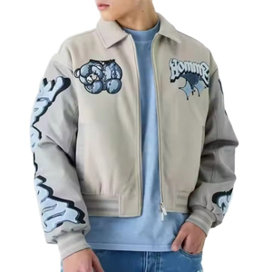 Custom Manufacturer High Quality Embroidery <b>Leather</b> Sleeves Letterman Varsity <b>Jackets</b> for <b>Men</b> Varsity <b>Jacket</b> for <b>man</b> - Product Image 1