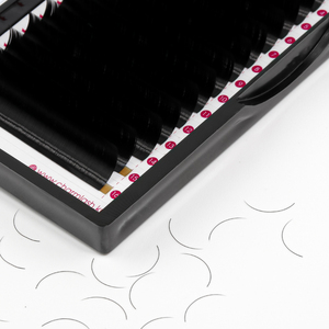Extensions de cils individuels en fibres synthétiques PBT coréennes de haute qualité, plateaux de 16 rangées, bande complète classique, vente en gros OEM - Product Image 4