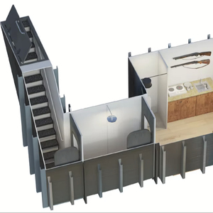 Refugio privado búnker nuclear búnker subterráneo casa de seguridad edificio prefabricado estructura de acero portátil fuerte montar - Product Image 1