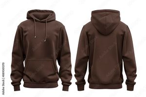 Sweat-shirts d'hiver en molleton éponge polyester/coton avec poche kangourou, couleur unie, décontractés, style streetwear, 360g, séchage rapide - Product Image 3