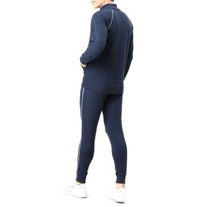 Winter Men's Two-Piece Cotton Polyester Tracksuit Set Custom Gym Sportswear Heavyweight Breathable DTF DTG Sublimation - Product Image 2