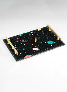 Calidad duradera recién llegado Hotel hogar restaurante Mesa comida uso plato bandeja con asa bandeja para servir para Navidad - Product Image 4