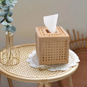 Pas cher prix Lavihexco bambou tissé carré minimaliste décoratif support de boîte de mouchoirs du Vietnam - Product Image 4
