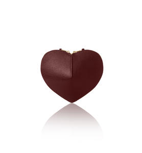 Bolso bandolera italiano hecho a mano de cuero genuino con forma de corazón y correa ajustable - Product Image 1