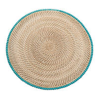 Tapis de table rond en argent tressé de qualité la plus vendue bon napperon d'isolation thermique pour la décoration intérieure