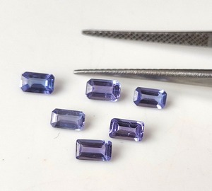 พลอย3x5mm-8x10mm ฟ้าแทนซาไนต์แปดเหลี่ยมเจียระไนแบบธรรมชาติอัญมณีเจียระไนเหลี่ยมเพชรพลอยสีฟ้าสำหรับทำเครื่องประดับ - Product Image 2