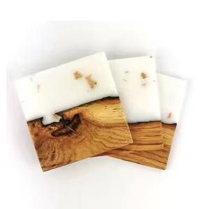 Posavasos de madera de calidad superior de forma cuadrada, posavasos duradero ecológico Natural para encimera de mesa, artículos fríos y calientes - Product Image 5