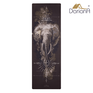 Premium Suede Yoga <b>Mat</b> Elephant Design Purple 183 × 61 cm Thick 3 mm Thick Natural Rubber Non Slip Yoga Pilates Fitness <b>Mat</b> - Product Image 2