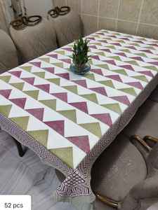 Nappe élégante en coton 100% à imprimé floral, imprimée à la main en blocs, couverture rectangulaire du patrimoine traditionnel, couverture de conception artisanale - Product Image 3