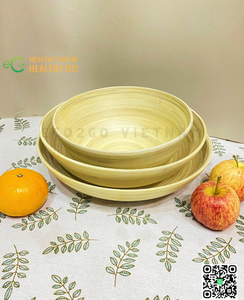 Tazón de bambú para servir al por mayor hecho de 100% ensaladera de bambú natural y ecológica hecha en Vietnam, color y embalaje personalizados - Product Image 6