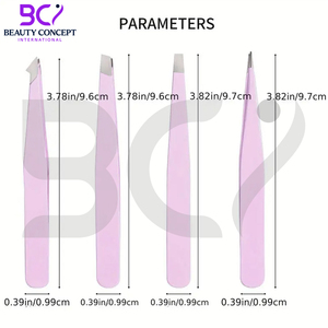 Luxury Eyebrow Tweezers Stainless Steel Slant Tip <b>Precision</b> <b>Tool</b> with Premium Finish for Salon & Home Beauty Use - Product Image 4