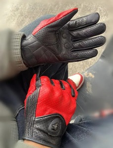 Gants Vintage en Cuir pour Homme, Protection d'Été, Écran Tactile, Motocross Cyclisme, Guantes - Product Image 4