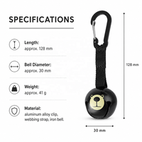 Cloche anti-ours pour la randonnée et le camping, cloche anti-ours en métal sonore avec mousqueton, équipement de sécurité extérieur pour sac à dos