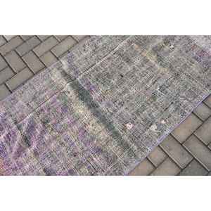 Alfombra Turca Vintage, Alfombra Decorativa de 3x6.1 pies, Alfombra con Estampado Animal en Gris Púrpura - Product Image 5