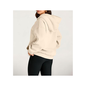 Premium Quality New Arrival 2025 Custom Logo Streetwear Women <b>Hoodies</b> <b>Plain</b> Wholesale Price Top Quality - Product Image 2